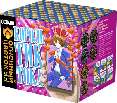 Король Тик-Тока Батарея салютов купить в Сочи | sochi.salutsklad.ru